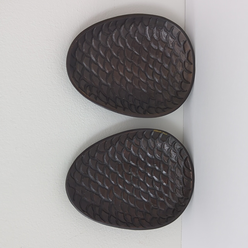 Crate & Barrel Pinecone Metal Votive Holders Set of 2 Product India